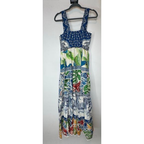 Farm Rio NWT Valeria Tiered Tropical Floral Maxi Dress S - Picture 8 of 9
